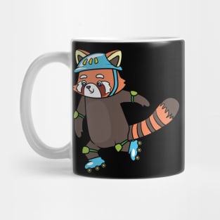 skating red panda Mug